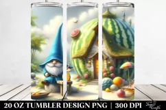 Fairy Tale Gnome Beach Wear Blue Hat | 20 oz Tumbler Product Image 2