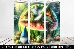 Fairy Tale Gnome in Front of a Honeymelon House | 20 oz Product Image 2
