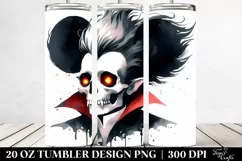 Retro Vampire Skull Tumbler Design | 20 oz Tumbler Product Image 2