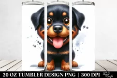 Funny Rottweiler Big Eyes Tumbler Product Image 2