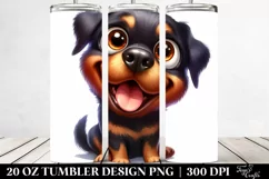 Funny Rottweiler with Popping Eyes | 20 Oz Tumbler Product Image 2