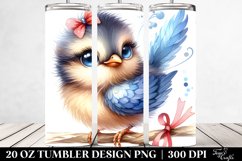 Cute Baby Bird Watercolor | 20 oz Tumbler Product Image 2