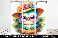 Cute Baby Peacock with Sun es | 20 Oz Tumbler Product Image 2