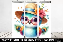 cute Baby Peacock Sun es Sun Hat Tumbler Product Image 2