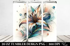 Stained Lily Flower Summer 20 Oz Tumbler Product Image 2