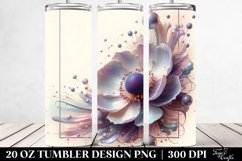 Abstract Pastel Glossy Anemone, Transparent 20 Oz Tumbler Product Image 2