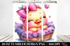 Resting Baby Duck on Children Bed Tumbler Product Image 2