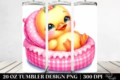 Resting Baby Duck on Children Bed Tumbler Product Image 2