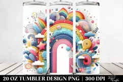 Whimsical Colorful Rainbow | 20 oz Tumbler Product Image 2