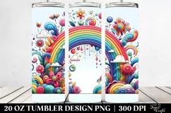 Whimsical Colorful Rainbow | 20 oz Tumbler Product Image 2