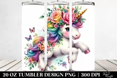 Cute Baby Unicorn Running Tumbler Product Image 2