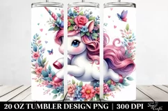Cute Baby Unicorn Running Tumbler Product Image 2