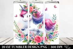 Cute Baby Unicorn Running Tumbler Product Image 2