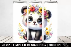 cute Baby Panda Yellow Flowers Tumbler Product Image 2