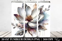 Shiny Magnolia with Metallic Insertions Tumbler Product Image 2