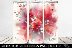 Colorful Redish Watercolor Splash | 20 Oz Tumbler Product Image 2