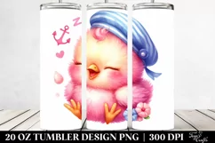 Sleeping Baby Chicken with Sailor Tumbler Product Image 2