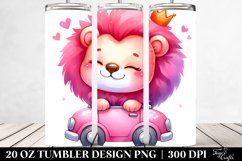 Sleeping Baby Lion with Baby Car Tumbler Product Image 2