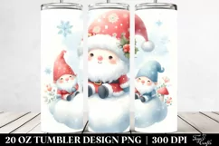 Snowy Santa and Gnomes | 20 oz Tumbler Product Image 2