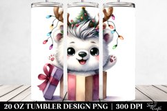 Polar Bear with Christmas Lights PNG Product Image 2
