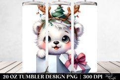 Polar Bear with Christmas Lights PNG Product Image 2