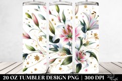 Vibrant Lily Tumbler Design | 20 oz Tumbler Product Image 2