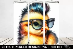 Funny Baby Chicken with Cool Haircut, Transparent PNG Product Image 2