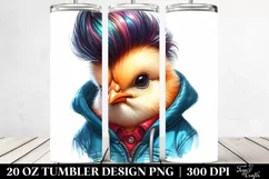Cool Chicken with Cool Haircut PNG Product Image 2