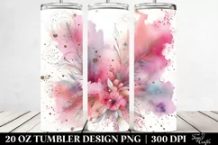 Colorful Pinkish Metallic Splash | 20 Oz Tumbler Product Image 2