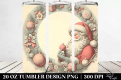 Simple Vintage Christmas Santa Clipart, High-Res 20 Oz Product Image 2