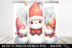 Snowy Santa and Gnomes | 20 oz Tumbler Product Image 2