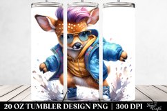 Cute Deer Drawing Tumbler Product Image 2