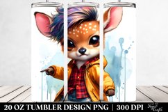 Cute Deer Drawing Tumbler Product Image 2