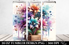 Abstract Pastel Wooden Small Stained Lobelia, Transparent Product Image 2