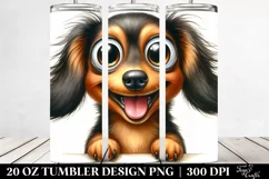 Crazy Dachshund Watercolor | 20 Oz Tumbler Product Image 2