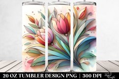 Abstract Pastel Wooden Small Stained Tulip, Transparent 20 Product Image 2
