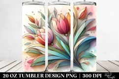 Abstract Pastel Wooden Small Stained Tulip, Transparent 20 Product Image 2
