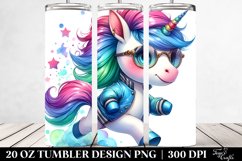 Cute Unicorn Drawing Tumbler Product Image 2