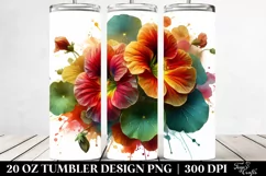 20 Oz Tumbler Sublimation | Glossy -like Nasturtium with Product Image 2