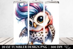 Cute Baby Owl Model | 20 oz Tumbler Product Image 2