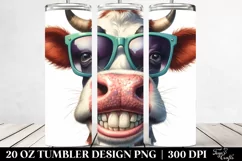 Funny Cow with Big Teeth | 20 Oz Tumbler Product Image 2