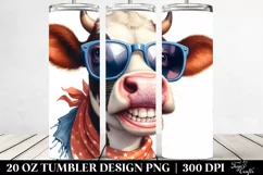 Funny Cow with Big Teeth | 20 Oz Tumbler Product Image 2