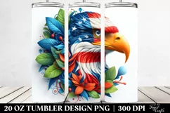 Abstract Vibrant Watercolor Eagle | 20 oz Tumbler Product Image 2
