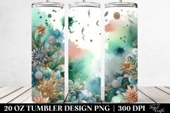 Colorful Greenish Watercolor Splash | 20 oz Tumbler Product Image 2