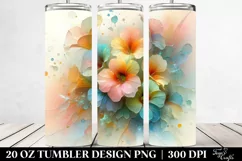 Abstract Shiny Nasturtium Drawing | 20 oz Tumbler Product Image 2