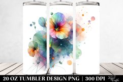 Abstract Shiny Nasturtium Drawing | 20 oz Tumbler Product Image 2