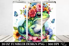 Cartoon Style Frog | 20 oz Tumbler Product Image 2
