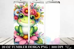 Cartoon Style Frog | 20 oz Tumbler Product Image 2