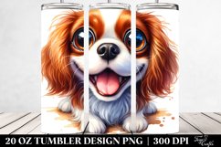 Crazy Funny Cavalier Watercolor Tumbler Product Image 2