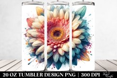 Detailed Vibrant Pastel Gerbera | 20 oz Tumbler Product Image 2
